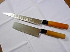 Sashimi und Nakiri Koch Messer Fisch Sushi Salmon Lachs Küchenmesser
