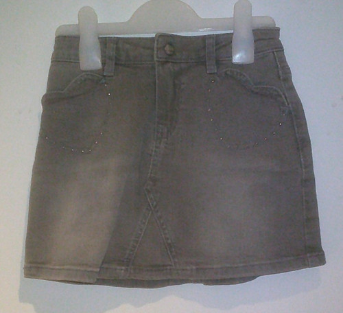 Grau jeans rock mit - grau,