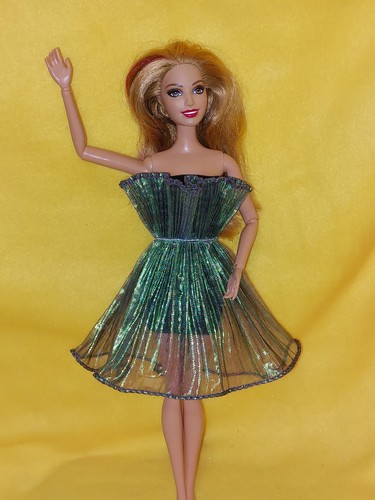 Barbie kleid grün flipflop - barbie,
