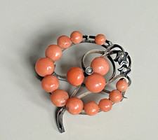 Biedermeier brosche mit - ,