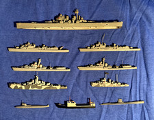 1:1250, 10x Modellschiffe, Fa. Hansa, Zerstörer, Kreuzer, Minensuchboot