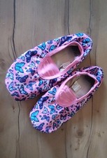 Gymnastikschuhe Turnschläppchen gr  31 / 32 Motiv Schmetterling Bunt  crane