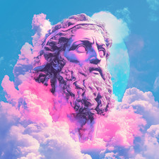 Wandtattoo Aufkleber Gott Zeus Vaporwave Wandaufkleber