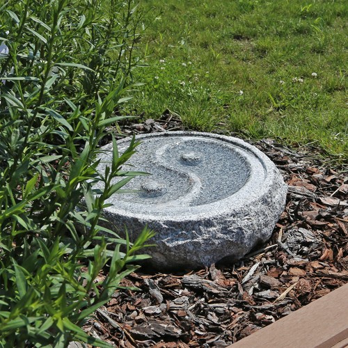 Granit vogeltränke ying yang - vogeltränke,