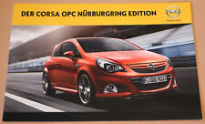 Prospekt Opel Corsa OPC Nürburgring Edition 210 PS von 2011, DinA 5, 6 Seiten