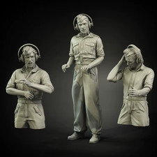 Resin 3 panzersoldaten - 1/35,