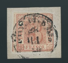 Sachsen Dreier Mi. Nr. 1 a auf