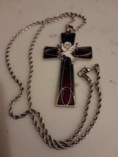 Großes Kreuz rote Emaille mit