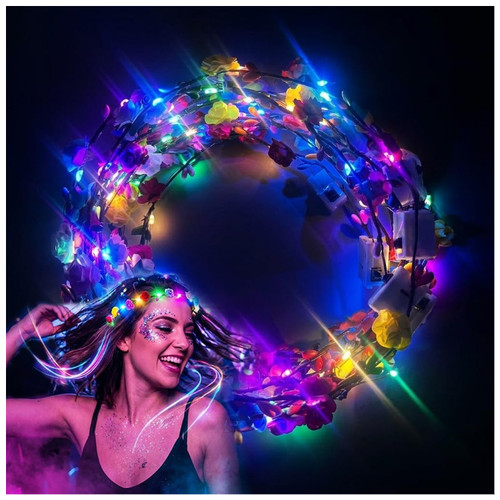 Led blumenkranz haarkranz - haarkranz, 12
