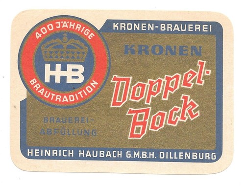Bieretikett kronenbrauerei - bieretikett,