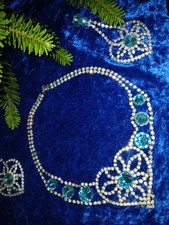 strass collier und ohrringe vintage