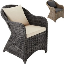 Gartenstuhl Polyrattan Braun