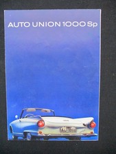 DKW 1000SP Coupe + Roadster Baur Stuttgart ca1961 Deutsch Prospekt Brochure 789