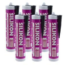 6x Silikon schwarz 310ml