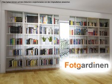 Fotogardinen "Bücherregal"