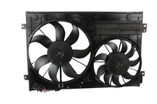 Lüfterzarge-2 x Lüftermotor Kühler 1K0121207BC VW Golf 6 GTI Seat Skoda Audi 