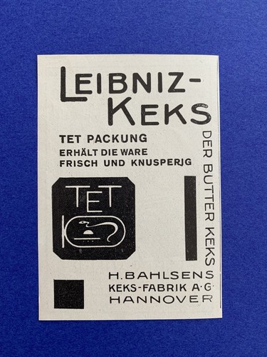 1928 leibniz keks bahlsens - leibniz, keks,