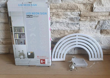 Neon LED Schild Nacht Licht Deko Lampe Laden Beleuchtung Leuchtschild Regenbogen