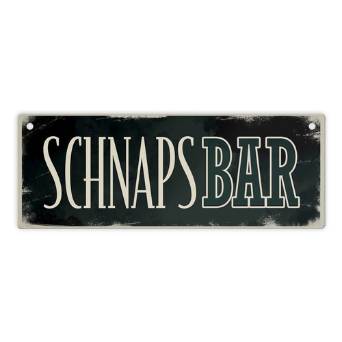 Schnapsbar metallschild in - schnapsbar, l