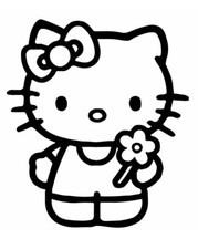 Hello kitty blumenumriss - hello,