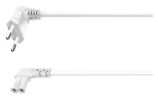 Hama Netzkabel mit flachem Eurostecker, beidseitig gewinkelt, 1,5m, 00137226