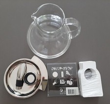 Weinzubehör, Dekantierer, Etiketten,  Ausgießer, Untersetzer, Tropfenring, gebr.