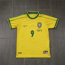 Vintage Retro 1998 Brasilien R9 Trikot Größe: S Fußball Streatwear Nike Fans