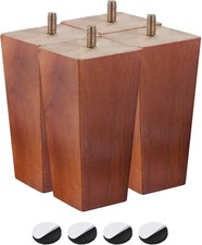 4er Set quadratische braune