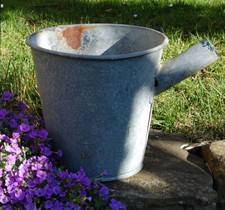 alter Jaucheschöpfer verzinkt Blumentopf Blumenkübel 22cm hoch Ø 24cm Zink Gefäß