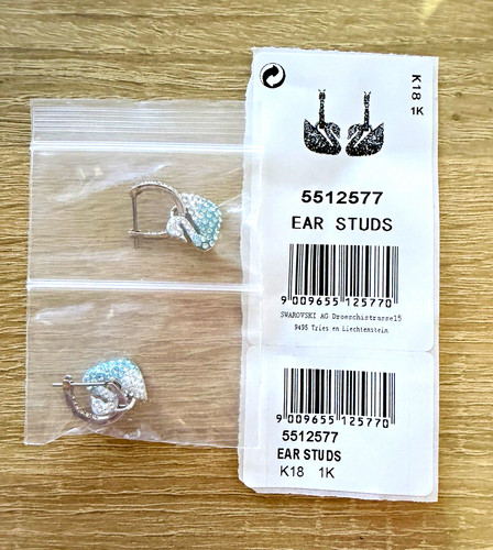 Swarovski ohrstecker schwan - ohrstecker,