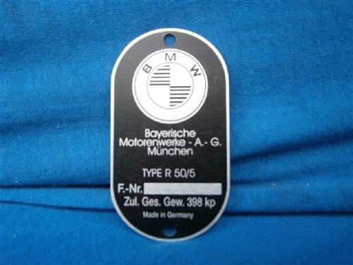 Bmw typenschild 5 - bmw, 50/5