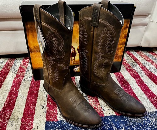 Herren leder stiefel western - stiefel,
