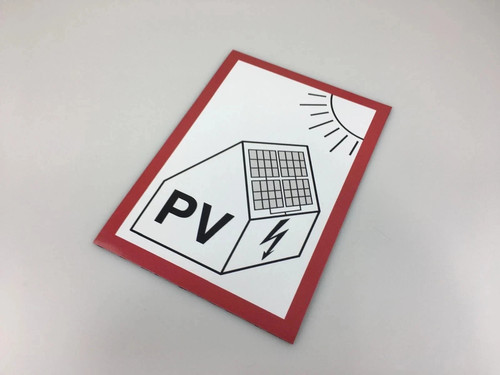 Schild anlage für - pv-anlage,
