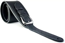 SCHWARZ HERGESTELLT IN UK 2,75" SOFTEE VERSTELLBARE SCHNALLE ECHTLEDER GEPOLSTERTES GITARRENARMBAND