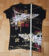 Cipo & Baxx baxmen Jeans glitzer strass designer party disco punk shirt Gr.S NEU