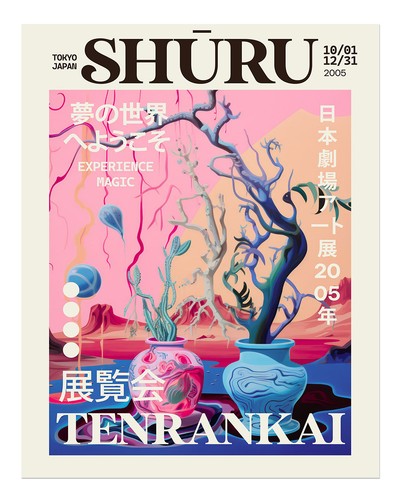 Surreale japanische wandkunst - surreale,