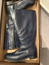 Jilsen hohe  Stiefel Weitschaft 52 XXL Gr 39 dunkelblau Leder  Amber
