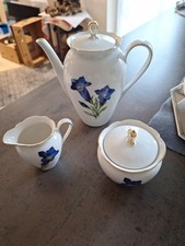 Seltmann Weiden bavaria Enzian Teekanne Zuckertöpfchen Sahnekännchen 