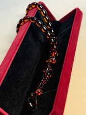 Tesbih Osmanli Ates Kehribar Usta:Akgerdan Mehmet Efen old Faturan Antika Rosary