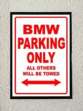 BMW Poster | 21X29,7cm Im Bilderrahmen | Parkplatz | Garage | Parkschild | 