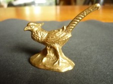 Fasan Bronze / Messing Skulptur Miniatur Figur Vogel 5,3 cm TOP