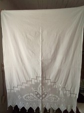 übergardine mit aufwendig gehäckelte Spitze echte Handarbeit 116 breit 58 lang
