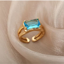 Damen Ring Gold Silber