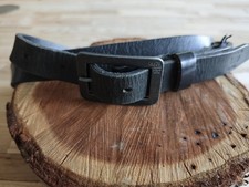 Ledergürtel Schwarz Schmal