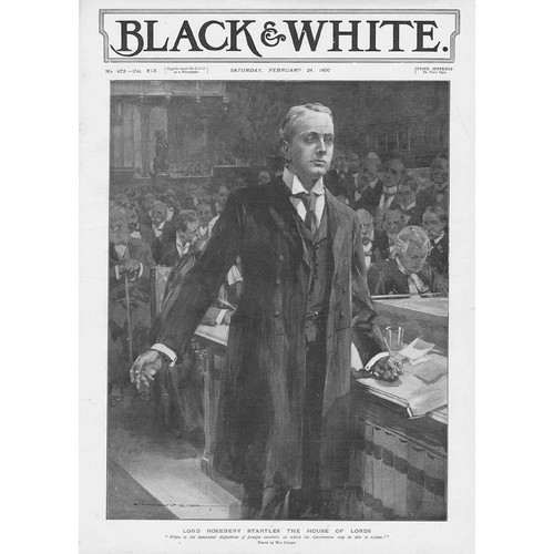Lord rosebery startles the - lord,