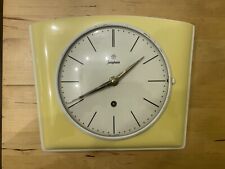 Junghans Küchenuhr / Wanduhr - Keramik gelb - Handaufzug - 50/60er Jahre
