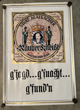 Maisacher Brauerei Räuber Kneißl alter großer Aufkleber Reklame rarität 69x100cm