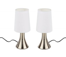 Touchlampe 2er Set - weiß - Touch Nacht Tisch Lampe Schreibtisch Lampe Leuchte