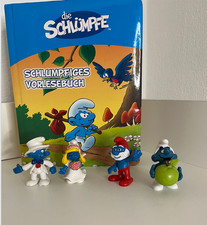 Schlumpf-Set mit Buch – Papa Schlumpf, Brautpaar & Apfel-Schlumpf + Vorlesebuch