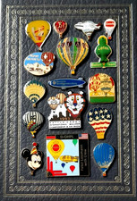 16 BALLON-Pins mit Arizona, Bier, Kentucky, Micky  auf spezieller Unterlage